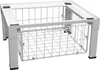 A white metal under-sink cabinet stand with a wire basket underneath. Produktbild-Vorschau
