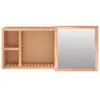 vidaXL Spiegelschrank 80x17x34 cm Massivholz Nussbaum - Produktbild-Vorschau 5