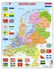 Larsen Puzzle Mappa Paesi Bassi con Province e Bandiere, 48 Anteprima dell’immagine prodotto 1
