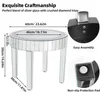 Vrygle table basse ronde Ø60 cm en verre miroir argenté, Voir les images du produit 11
