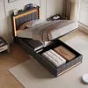 Letto imbottito INONEFT 90x200 cm con LED e USB, letto box Anteprima dell’immagine prodotto 5