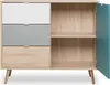 Kommode CUBA Sideboard Anrichte Sonoma Eiche weiß grau Produktbild-Vorschau 7