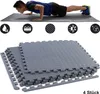 Fitnessboden Riffelblech Puzzle Sportmatte Grau 61x61cm Produktbild-Vorschau 2