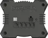 The back of a black Moza Racing wheel base with various ports and labels. Náhled obrázku produktu