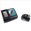 A Makita battery charger and a Makita battery are displayed on a white background. Produktbild-Vorschau