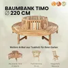 Möbelretoure Rundbank 360° Gartenbank Teak massiv ø220 cm Produktbild-Vorschau 7