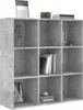 vidaXL Regál na knihy betonový šedý 98x29x97,5 cm Materiál Náhled obrázku produktu 3