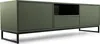 A green TV cabinet with black legs is shown against a white background. Náhled obrázku produktu