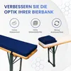 TexDeko Bierbankauflage 220x25x4cm mit Reißverschluss Blau Produktbild-Vorschau 4