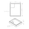 Piatto doccia Schulte Adria con supporto e scarico, 90x75 Anteprima dell’immagine prodotto 17