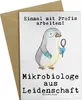 Mr. & Mrs. Panda babykarte Mikrobiologe Leidenschaft - Weiß Produktbild-Vorschau 1