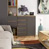 Kommode K80 Artisan Eiche 80 cm 1 Tür 5 Schubladen Front Produktbild-Vorschau 5