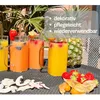 gouveo 6er Set Trinkgläser 350 ml grün mit Henkel, Deckel Produktbild-Vorschau 3
