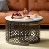STILVORA Couchtisch-Set mit geometrischem Hohlmuster, Produktbild-Vorschau 2