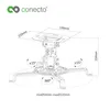 conecto CC50280 Deckenhalterung für Beamer, neigbar: -15° Produktbild-Vorschau 4