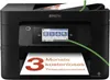 A black Epson WorkForce Pro WF-4820DWF printer is shown with a piece of paper displaying promotional text coming out of the output tray. Náhled obrázku produktu