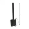 Brosse WC sur pied/mural en silicone compacte noire Voir les images du produit 3