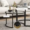 HOMCOM Couchtisch 2er-Set, Beistelltisch mit Stahlgestell, Produktbild-Vorschau 6