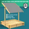 SPIELWERK® Bac à sable en bois FRITZI 140x140cm tapis de Voir les images du produit 3