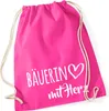 Huuraa Turnbeutel Bäuerin mit Herz 12 Liter Fuchsia Produktbild-Vorschau 1