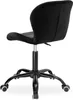 A black office chair with wheels, viewed from the back and side. Náhled obrázku produktu