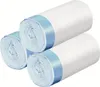 Three rolls of white garbage bags with a light blue band, stacked together. Podgląd zdjęcia produktu