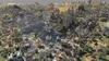 A sprawling, detailed city built on a mountainous terrain with a central body of water. Podgląd zdjęcia produktu