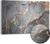 DEQORI Magnettafel Metall 90x60 cm 'Elegantes Marmormuster' Produktbild-Vorschau 1
