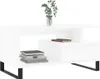 A white coffee table with black legs, decorated with books and a vase of plants. Náhľad obrázku produktu