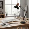 Stolní lampa XUDO E27, černá a zlatá, kovová, nastavitelná Náhled obrázku produktu 2