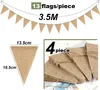 Wimpelkette 14 Meter 52pcs Dreiecksflaggen Vintage Wimpel Produktbild-Vorschau 2