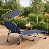 Outtec® Fauteuil de jardin pliable Chaise longue avec toit Voir les images du produit 18