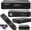 A collage of images showing a satellite receiver and its accessories. Produktbild-Vorschau