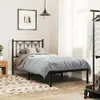 Design Bettgestell mit Kopfteil Metall Schwarz 90x190 cm, Produktbild-Vorschau 3