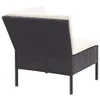 8-tlg. Garten-Lounge-Set mit Auflagen Poly Rattan Schwarz Produktbild-Vorschau 8