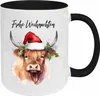 Keramik Tasse - Frohe Weihnachten Highland Cow Produktbild-Vorschau 4