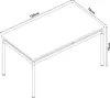 Jedálenský stôl 'Hemnes' pre 4 osoby 120 x 70 cm oceľové Náhľad obrázku produktu 3