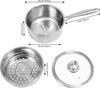 Dampfgar-Topf aus Edelstahl - 2-stöckiger Dampfgarer - 2 l Produktbild-Vorschau 4