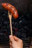 Forchettone in legno a 2 rebbi per barbecue 27 cm | Anteprima dell’immagine prodotto 2