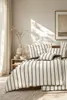 Bettwäsche-Set LINE 140x200 cm, Beige-Braun, 100% Baumwolle Produktbild-Vorschau 3