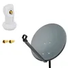 PremiumX SAT Anlage 80cm Antenne Anthrazit Single LNB weiß Produktbild-Vorschau 1