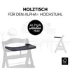 Hauck Alpha Wooden Tray -sytttuolin tarjotin, Dark Grey Náhled obrázku produktu 2