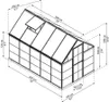 Isometric diagram of a greenhouse with dimensions labeled. Náhled obrázku produktu