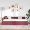 vidaXL Eckbettgestell mit Kopfteil Weinrot 80 cm x 200 cm Produktbild-Vorschau 3