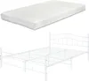Metallbett mit Matratze 160x200cm Weiß Bett Bettgestell Produktbild-Vorschau 3