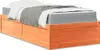 The Living Store Bett mit Matratze Wachsbraun 100x200 cm Produktbild-Vorschau 2