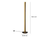 Design LED Stehlampe schmal mit Dimmer Schwarz / Gold Produktbild-Vorschau 4