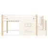 Hochbett 90x200, Kiefernholz, Fenster, Aufbewahrungsleiter, Produktbild-Vorschau 18