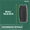 2x Reifen 18x6.50-8 tubeless + 2x Schläuche mit abgebogenem Produktbild-Vorschau 4