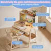 Zimilo Kinderschreibtisch aus Massivholz, Höhenverstellbar, Produktbild-Vorschau 2